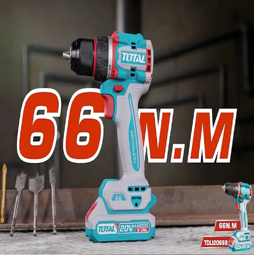 Taladro Inalambrico Brushless 20v 2000rpn 66nm Marca Total