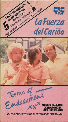 La Fuerza Del Cariño Vhs Shirley Maclaine Jack Nicholson