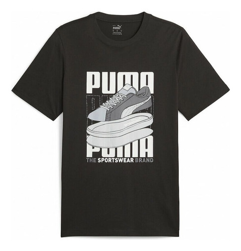 Remera Camiseta Casual Puma Estampada Logo De Algodón