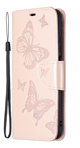 Funda Para Nokia 3.4/1.3/5.3 Funda Tipo Cartera Con Ranura Para Tarjetas, Textura Magnética, Mariposa, A Prueba De Golpes