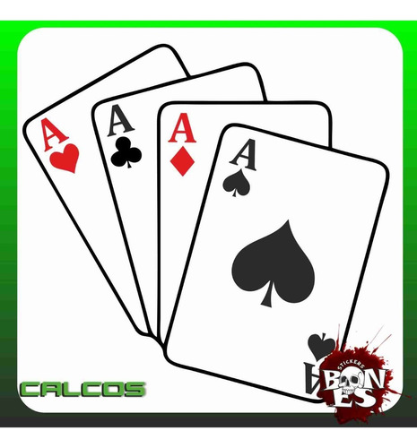 Calco Cartas Poker De Ases  Plotter Vinilo