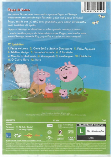 Dvd - Peppa - Poças De Lama - 2014 - Novo, Lacrado