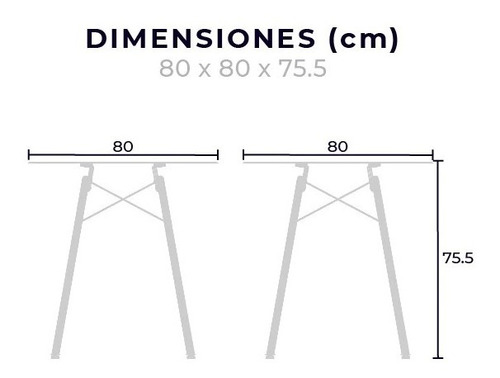 Mesa Oslo Cristal Redonda, Base De Madera Nogal, 80 Cm