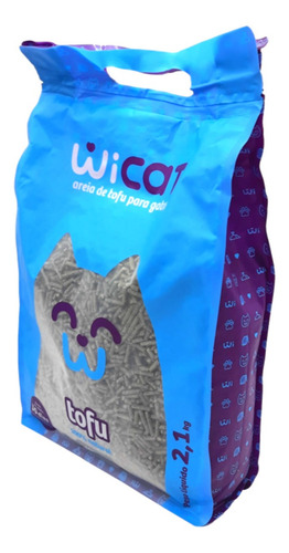Imagem 4 de 5 de Areia Higienica Para Gatos Wicat Tofu Carvão De Bambu 2,1kg