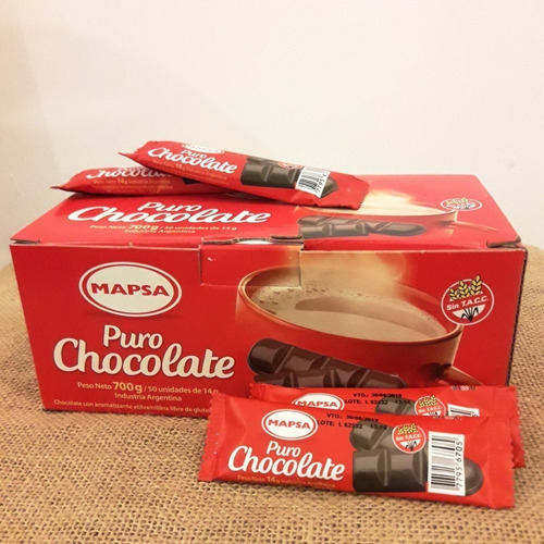 Pack 12 Chocolate Submarino Mapsa Sin Tacc X 50 Unidades