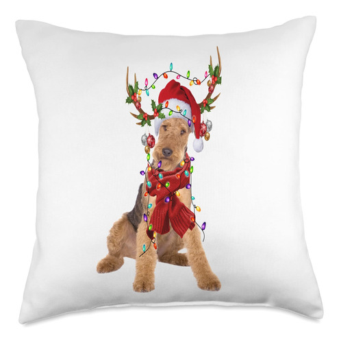 Airedale Terrier Dog Christmas Light Gifts Co Santa Airedale