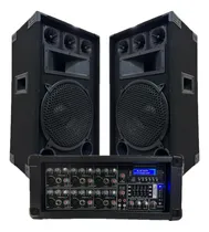 Comprar Combo Consola Potenciada 6 Canales Bt + 2 Bafles 12'' 300w