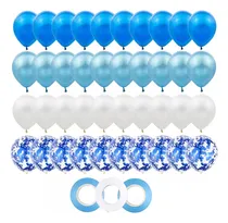 Comprar 40 Globos Látex Decoración Fiesta Con Cintas Globos Confeti