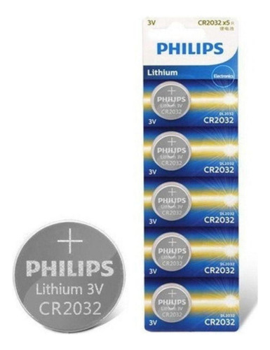 Cartela Pilha Bateria Cr2032 3v Philips Balança Digital