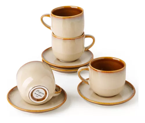 Set de 2 tazas de café espresso con platillo Ristretto