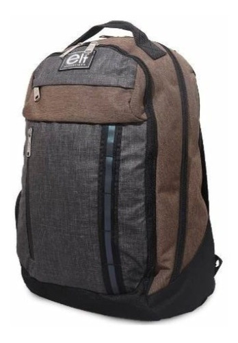 Mochila De Espalda Elf Grande Negro Gris 3520