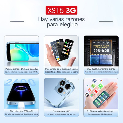 Teléfonos Inteligentes Android Baratos Xs15 3.0 En Ram2gb Y Rom16gb
