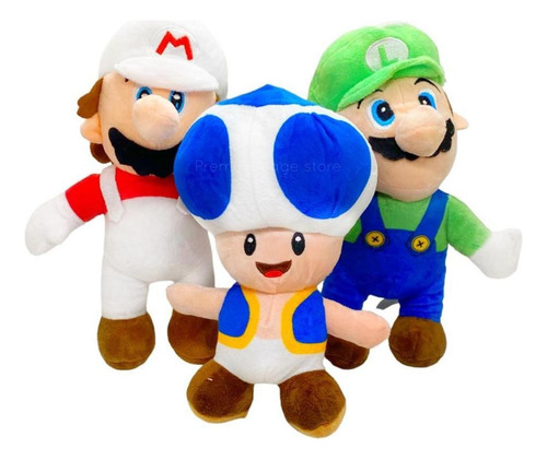 Super Mariobros Peluche Luigi Toad Muñeco Juego Nintendo