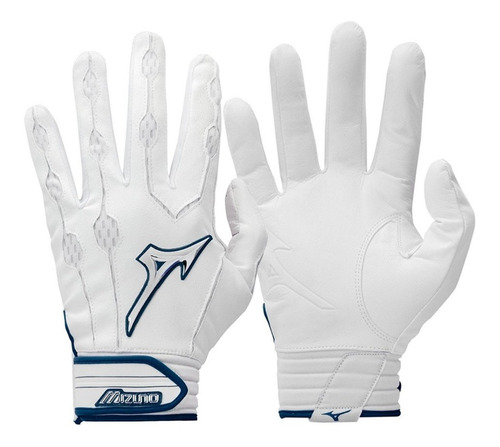 Guanteletas Beisbol Mizuno Covert Blanco Marino Adulto