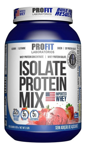 Whey Protein - Isolate Protein Mix Sabor Morango De 907g