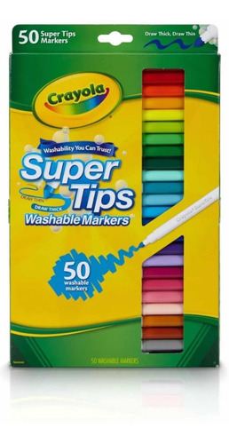 Crayola Super Tips 50 Piezas Totalmente Nuevos Originales