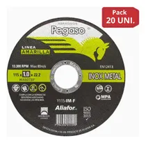 Comprar Pack X 20 Disco Corte Metal Amoladora Pegaso 115mm X 1.6 Mm