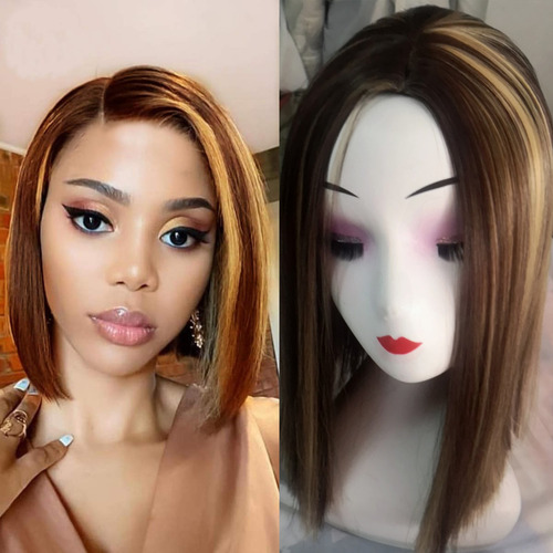 Una Línea De Pelo Liso Con Pelo Predepilado Para Mujer Brown