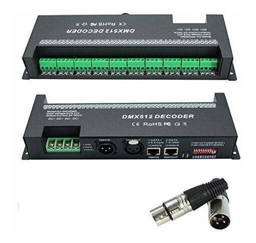 Dmx 512 Led Decoder Controlador Para Rgb Cinta Tira Luz Dc9