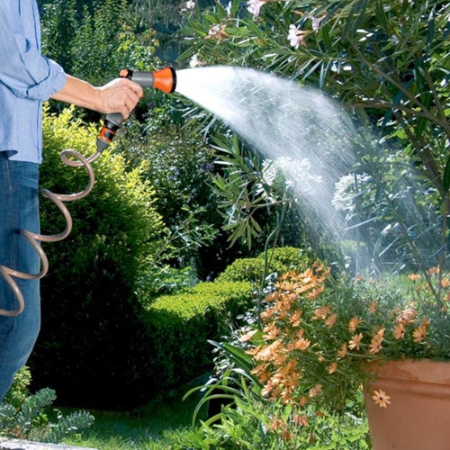 Conjunto Para Mangueira Em Espiral 10m Gardena Cor Laranja