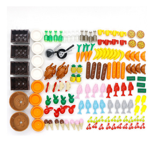Accesorios De Bloques De Comida Compatible Con Lego Ladrillo