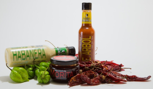 Imagen 2 de 2 de Kit De 3 Salsas - Chile De Árbol, Habanero Y Morita