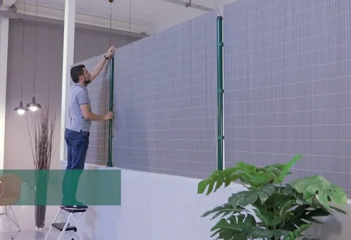 Cerca De Pvc Gris 1,5 X 3 Mts - Cañizo Esterilla Cerramiento