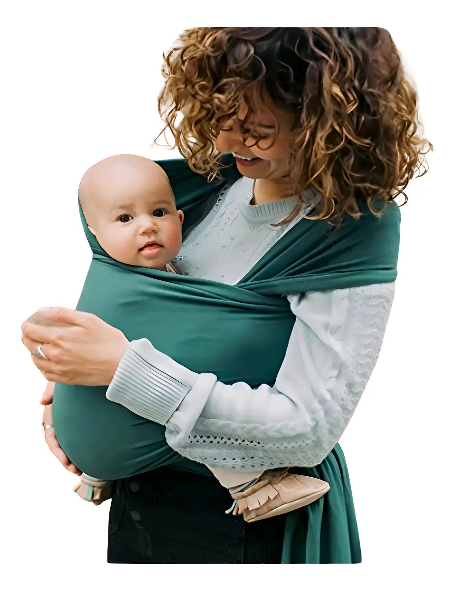 Rebozo Fular Elástico Bebé Feliz Portabebe Precio De Fabrica Color Verde Profundo Fular Elástico Vía Láctea