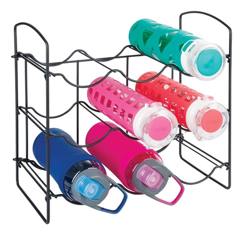 Mdesign Metal Wire Free-standing Water Bottle Rack - Organiz