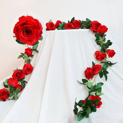 Artificial Enredadera Rosa 10uds Cabecera Boda/decoración