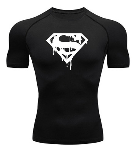 Playera Deportivo Hombre Surperman Manga Corta