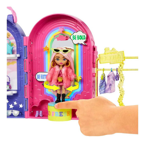 Mattel HHN15 MiniBoutique Barbie Extra Minis Muñeca Pequeña y Accesorios