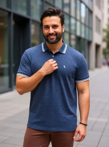 Camisa Polo Reserva Friso Rajado Masculino Marinho Liso G