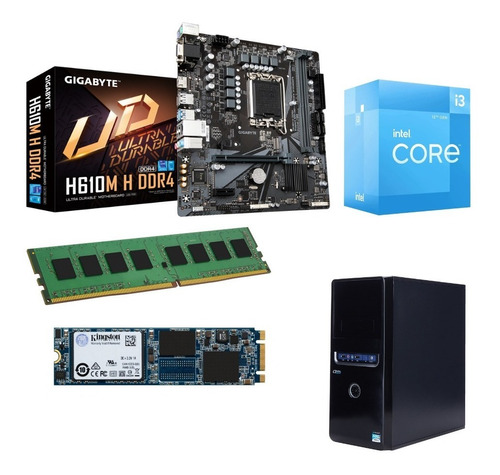 Kit Actualización Intel Core I3 12100 H610 16g 500g Gab Kt