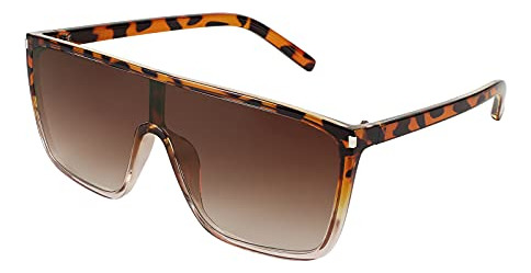 Feisedy Mujeres Hombres Plano Top Oversized Gafas De Rsrsb