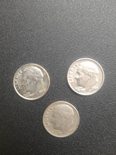 Moneda Dimer Años 1967, 1986 Y 1993