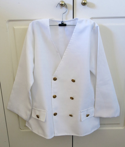 Chaqueta Blanca Con Botones Dorados