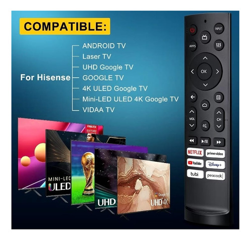 Control Remoto Generico Para Tv Hisense Smartv