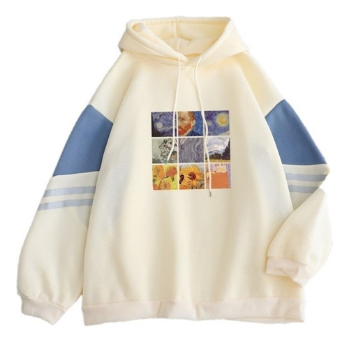 Sudadera Con Estampado De Pintura Al Óleo De Van Gogh Y Terc