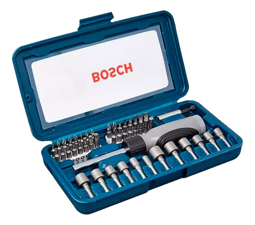 Imagen 1 de 5 de Juego Set Atornillador Bosch Puntas/dados 46 Piezas
