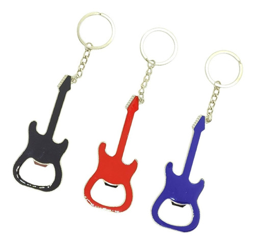 Llavero Guitarra X 25 Metal Abridores Destapador Souvenir 