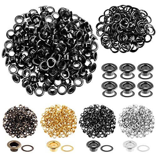 Kit De 200 Ojales Gruesos De Metal Gunblack De 6 Mm Ara...