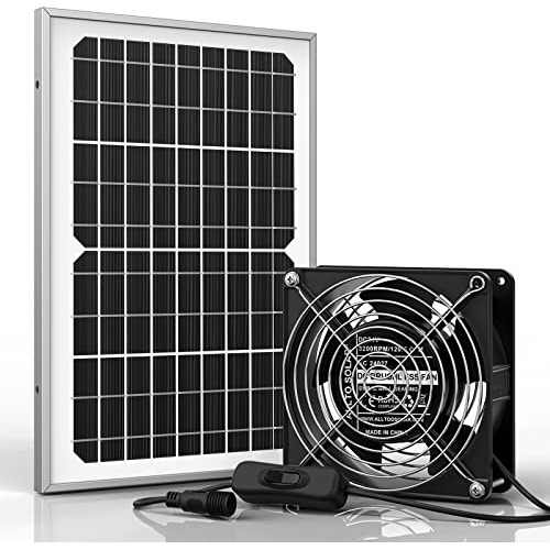 Kit De Ventilador Solar Resistente Al Agua Pro, Panel S...
