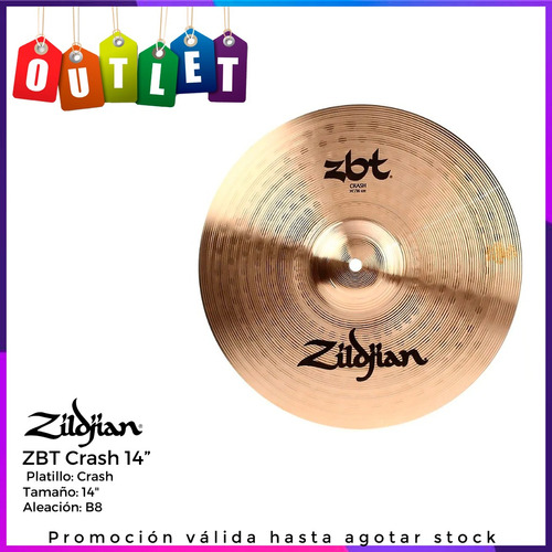 Platillo Zildjian Zbt Crash 14 Outlet  (Reacondicionado)