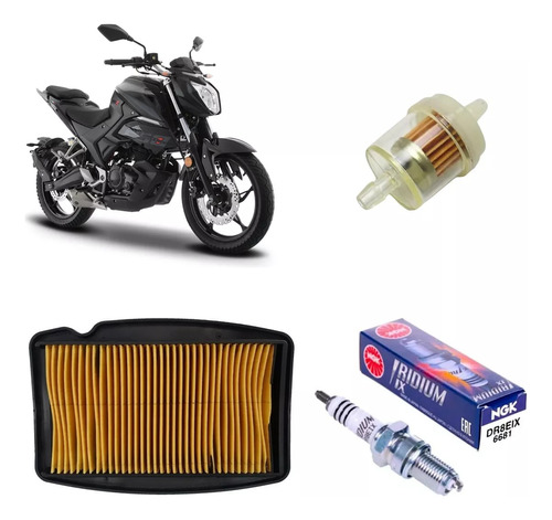 Kit Filtro De Aire Gasolina Bujia Iridium Ngk Italika 250z