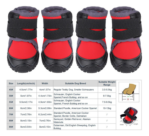 C 4* Zapatos Mascotas Botas Deportivas Para Perros Grandes