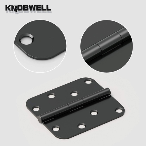 Paquete De 5 Bisagras De Puerta Knobwell De Color Negro M...