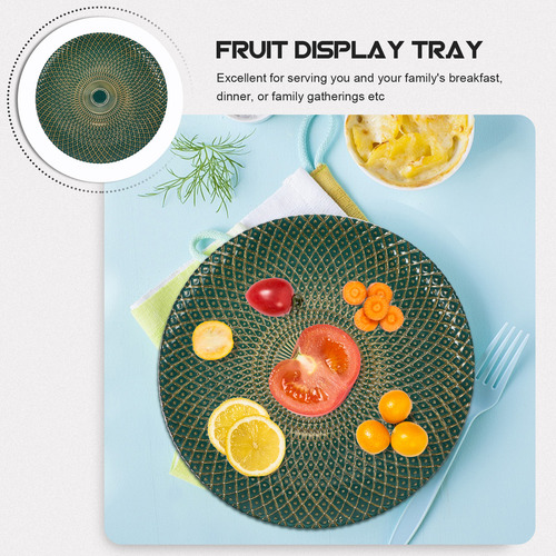 Plato De Fruta De Vidrio Para Decoración De Mesa De Comedor