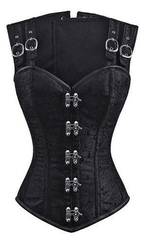 Corset Victoriano Dama Gotico Steampunk Antiguo Boton