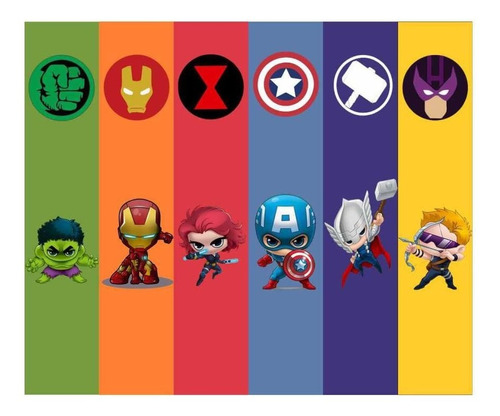 Adesivo Papel De Parede Infantil Vingadores Thor Hulk - 2m²